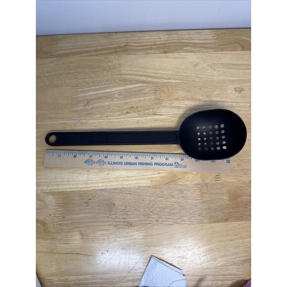 T-FAL Black Nylon Slotted Straining Spoon 12.5” Long Canada Made - Picture 9 of 9